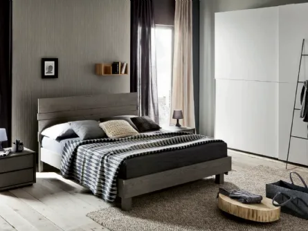 Letto matrimoniale moderno in rovere Kenzo di Alta Corte