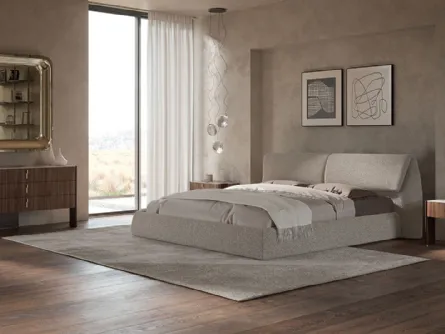 Letto Simon in tessuto imbottito di Cattelan Italia