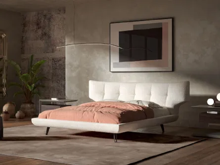 Letto in tessuto imbottito Thomas di Cattelan Italia