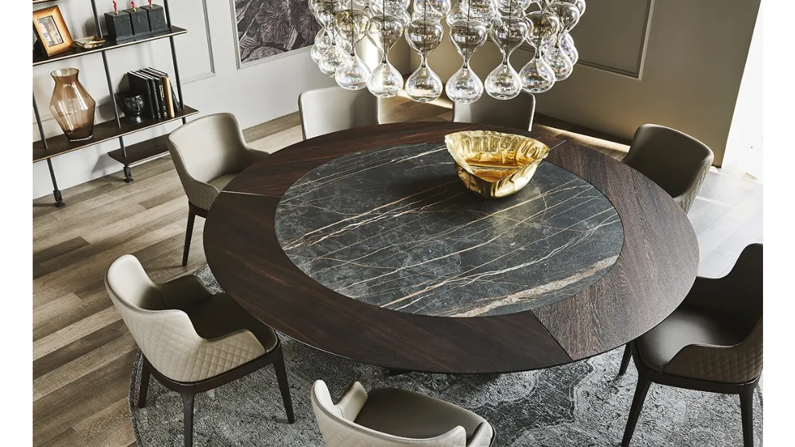 Tavolo Skorpio Ker-Wood Round di Cattelan Italia