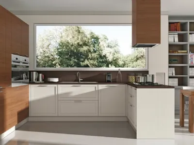 Cucina Moderna Colony laccato opaco Sabbia di Scavolini